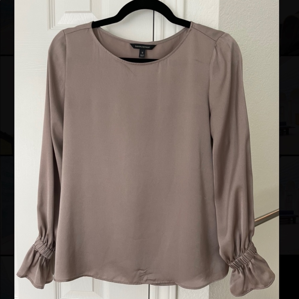 Long Sleeve Satin Blouse